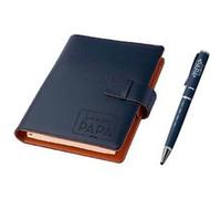 coffret bloc notes stylo super papa bleu - sud trading cd6741 Bleu G