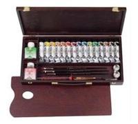 Coffret Bois 15 T Acrylique Extra-Fine Et Accesssoires Professional Rembrandt Royal Talens 18840003 G