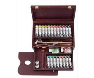 Coffret Bois 20T Acrylique Extra-Fine + Accessoires - Master Rembrandt Royal Talens 18840002 G
