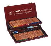 Coffret bois 96 crayons Rembrandt Aquarell + accessoires G