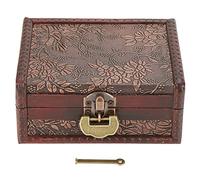 coffret bois,Coffre, Petites Boîtes À Musique Avec Rangement Pour Femmes, Boîte En Bois Avec Serrure Et Clé, Grand Coffre Au Trésor, Boîte En Bois Avec Serrure Rétro Style EuropéEn Boîte À