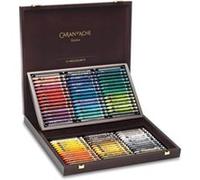 Coffret bois de 84 pastels à la cire aquarellables NEOCOLOR II G