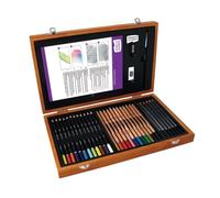 Coffret Bois Techniques Du Dessin Derwent Multicolore