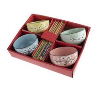 Coffret bols à riz - fleurs de cerisier