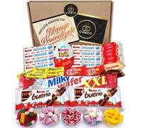 Coffret Bonbons avec +25 pi?ces de Chocolat Kinder et 450g de Bonbons Sans Gluten. Kinder Chocolate, Kinder Bueno, Kinder Joy, Happy Hippo, SchokoBons