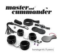 Coffret Bondage 11 Pièces Master And Cummander Noir