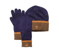 Coffret bonnet et gants Timberland bleu TU Bleu Marine, Vert Kaki Et Jaune Moutarde