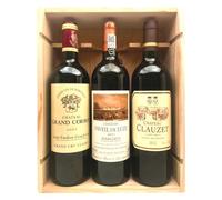 Coffret Bordeaux Vieux Millésimes - 1 Grand Cru Classé de Saint-Emilion 2007 + 1 Cru Bourgeois Margaux 2011 + 1 Saint-Estephe 2012 !