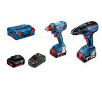 Coffret Bosch Professional : GSR 18V-50 + GDX 180-LI + 3× GBA 18V 5.0Ah + GAL 1880CV en L-BOXX136 06019G5227
