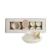 Coffret bougeoir Papillon et 6 bougies parfumées - Voile de Lin