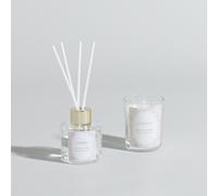 Coffret bougie parfumée et diffuseur de parfum coeur de fleur 30ml 4.8x6.3x4.8cm Blanc