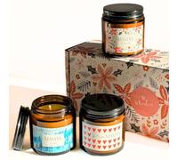 Coffret bougie parfumées - Cadeau maman | Cadeau anniversaire maman, belle mere, noel | 3 Bougie parfumées Cire de Soja 100% naturelle - 75H combustion | TE Whaka