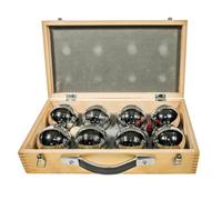 Coffret boules - Divit - 8 boules + cochonnet - Acier chromé - Ø73 mm / 720 g