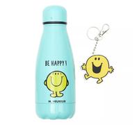 Coffret bouteille isotherme 26cl et porte clé MONSIEUR MADAME série M. HEUREUX