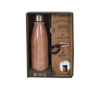 Coffret Bouteille Isotherme "Conga" 25cm Naturel