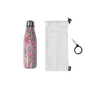 AltoBuy Coffret Bouteille Isotherme 50cl Motif Fleuri + Pochon + Mousqueton - Marina