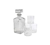 Cook Concept Coffret carafe à whisky KV7190 en verre 930 ml avec 4 verres assortis - Transparent