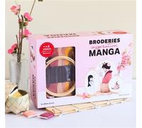 Coffret broderies inspiration MANGA 3 projets à broder autour de l'animé - Faustine Mezy - De Saxe Eds - Coffret - Jeux livres objets