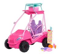 Coffret Buggy Détective Barbie - 4 poupées - Accessoires plage - Rose vif - MATTEL JFV68