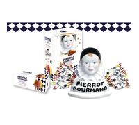 Coffret buste Pierrot Gourmand avec 40 sucettes assorties