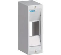 Hager Coffret cache-borne GD106A 6 modules Blanc