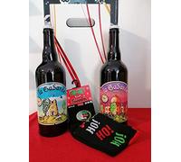 coffret cadeau + 1 paire de chaussette fantaisie + 2 bières Gabarde blonde & IPA - 75cl BIO.