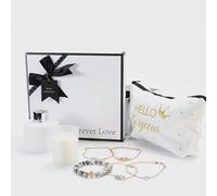 Coffret cadeau 4 pieces bracelet, bougie, pochette maquillage, diffuseur d'ambiance pour femme, fille, adolescente, soeur, meilleure amie à offrir pour st valentin, anniversaire, fete des meres, noël
