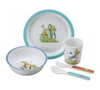 Petit Jour Coffret cadeau 5 pièces Pierre Lapin – Mélamine Sans BPA 6m+ Bleu