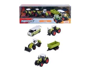 Coffret Cadeau 5 Véhicules Ferme - MAJORETTE - Tracteurs et engins agricoles - Suspensions - Échelle 1/64 - Dès 3 ans
