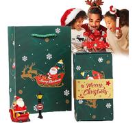 Coffret cadeau à explosion pour Noël, cadeau d'argent de Noël, boîte à surprise pop-up, album photo pliable DIY pour cadeau de Noël (Vert)