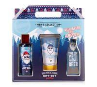 Coffret cadeau Accentra pour homme, collection hiver, coffret cadeau, comprenant shampoing et gel douche, baume après-rasage, décapsuleur, parfum pin glacé et ambre, cadeau de Noël pour homme.