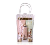 Coffret cadeau Accentra ROMANTIC DREAMS dans un sac transparent, comprenant gel douche, lait pour le corps, crème pour les mains et crème pour les ongles, parfum : Tea Rose & Velvet, cadeau femme Noël