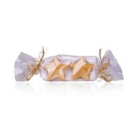 Coffret cadeau Accentra STAR dans un emballage bonbon, comprenant 2 savons en forme d'étoile dorée, un gant de toilette blanc, parfum vanille, cadeau de Noël pour femme