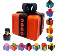 Coffret cadeau agaçant, Cadeau agaçant, Cadeau farce drôle avec un doigt dans la boîte, Coffrets cadeaux mystères imprimés en 3D for anniversaire, Noël, Halloween(Red Black)