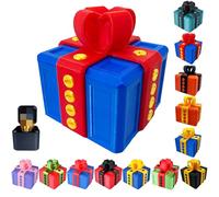 Coffret cadeau agaçant, Cadeau agaçant, Cadeau farce drôle avec un doigt dans la boîte, Coffrets cadeaux mystères imprimés en 3D for anniversaire, Noël, Halloween(Blue Red)