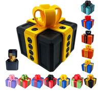 Coffret cadeau agaçant, Cadeau agaçant, Cadeau farce drôle avec un doigt dans la boîte, Coffrets cadeaux mystères imprimés en 3D for anniversaire, Noël, Halloween(Black Gold)