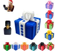 Coffret cadeau agaçant, jouet à vis 3D amusant, coffret cadeau farces et attrapes pour adultes, pour majeur, argent, cartes-cadeaux et surprises pour anniversaire, Noël, Halloween (Blue and White)