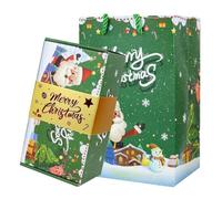 Coffret Cadeau Argent de Noël - Surprise | Caisse pliante | La Conception À Bouton-pression Permet Un Assemblage Rapide Sans Étapes Compliquées Pour Un Cadeau Festif Pratique. Ré