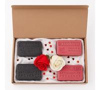 Coffret Cadeau Artisanal - Véritables Savons de Marseille - Parfums Variés - Fabrication Traditionnelle - Idée Cadeau (Coffret Élégance)