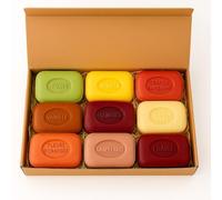 Coffret Cadeau Artisanal - Véritables Savons de Marseille - Parfums Variés - Fabrication Traditionnelle - Idée Cadeau (Coffret Fruité)
