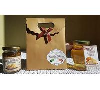 Coffret cadeau avec 2 produits à la truffe blanche et à la truffe noire d'été au choix (2x1) - idée cadeau (Miel et Sauce à la Truffe Blanche)