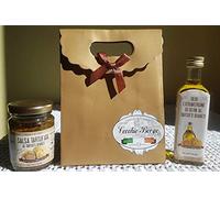 Coffret cadeau avec 2 produits à la truffe blanche et à la truffe noire d'été au choix (2x1) - idée cadeau (Huile et Sauce à la Truffe Blanche)