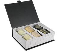 Coffret cadeau avec 6 bougies - Set de parfumées de luxe pour détente et ambiance - Set de bougies noir luxe - cadeau - Noir
