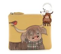Coffret cadeau avec boîte aux lettres en cuir véritable avec RFID et porte-clés vache Highland - Coffret cadeau avec étiquette cadeau en option