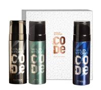 Coffret cadeau avec code platine, acier et titane Parfum corporel (120 ml chacun)