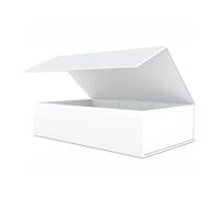 Coffret cadeau avec couvercle, boîte rectangulaire pliable à fermeture magnétique, de demande en mariage for garçon d'honneur(White,26.5X18X7.5CM_4PCS)