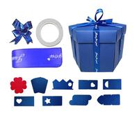 Coffret Cadeau avec Couvercle, Fonction Surprise Explosive, 24,5x24,5x16cm, Album Photo Surprise Love Box, Album Photo, Cadeau Créatif et Interactif, pour Anniversaire, Saint Valentin