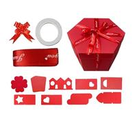 Coffret Cadeau avec Couvercle, Fonction Surprise Explosive, 24,5x24,5x16cm, Album Photo Surprise Love Box, Album Photo, Cadeau Créatif et Interactif, pour Anniversaire, Saint Valentin