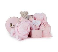 Coffret cadeau bébé en boîte Vintage Classique de Rêve -Rose - coffret cadeau naissance - coffret vêtement bébé - bouquet de layette -bouquet de naissance. Taille 3/6 months | BebeDeParis