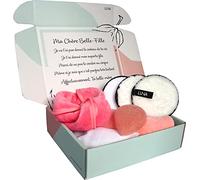 Coffret Cadeau Belle-Fille Soin Beauté Spa Message Personnalisé - Set Démaquillage 7 Produits Bio Réutilisables, Idée Cadeau Anniversaire Fête Mères